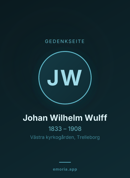 Gedenkportrait von Johan Wilhelm Wulff