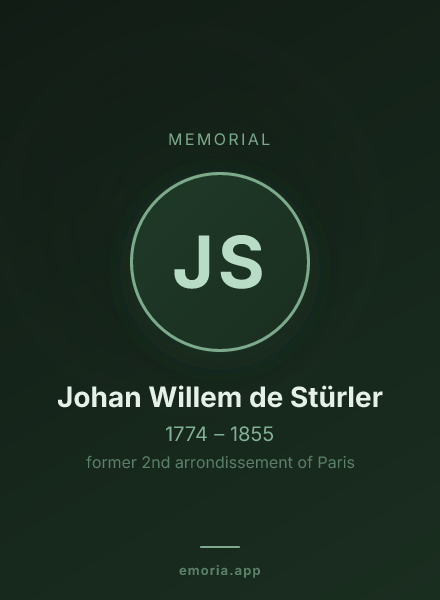 Memorial portrait of Johan Willem de Stürler