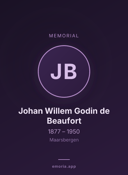 Memorial portrait of Johan Willem Godin de Beaufort