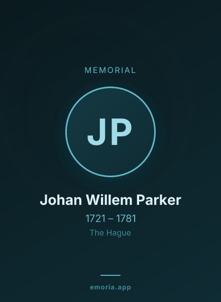 Memorial portrait of Johan Willem Parker