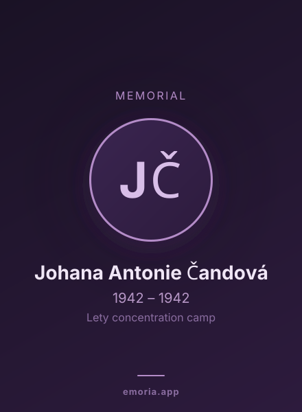 Memorial portrait of Johana Antonie Čandová
