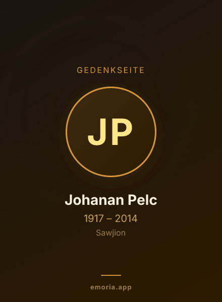 Gedenkportrait von Johanan Pelc