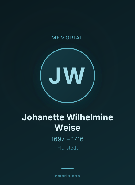 Memorial portrait of Johanette Wilhelmine Weise