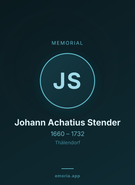 Memorial portrait of Johann Achatius Stender