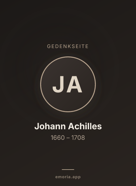 Gedenkportrait von Johann Achilles