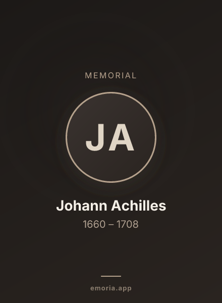 Memorial portrait of Johann Achilles
