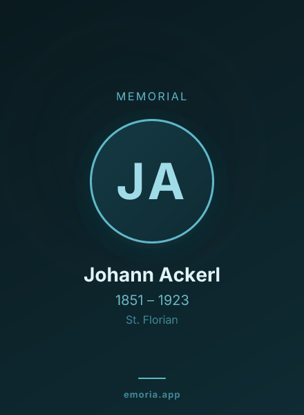 Memorial portrait of Johann Ackerl