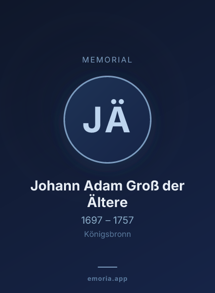 Memorial portrait of Johann Adam Groß der Ältere