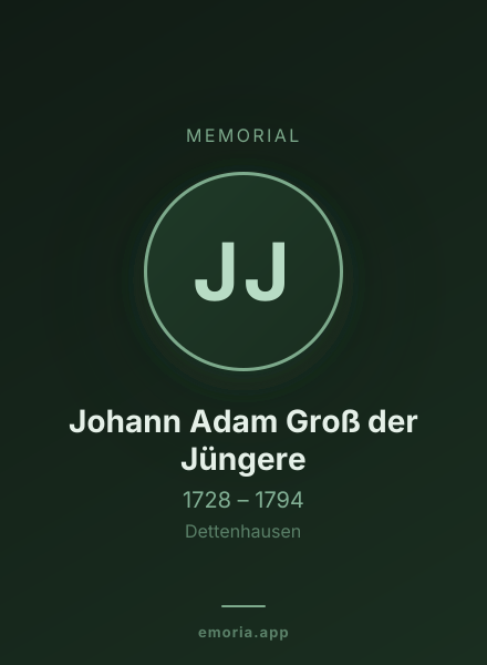 Memorial portrait of Johann Adam Groß der Jüngere