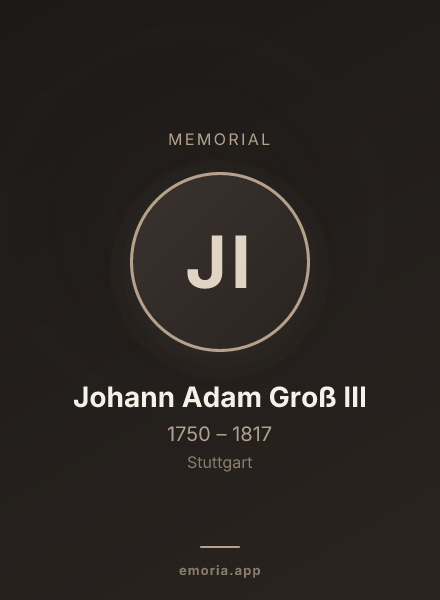 Memorial portrait of Johann Adam Groß III