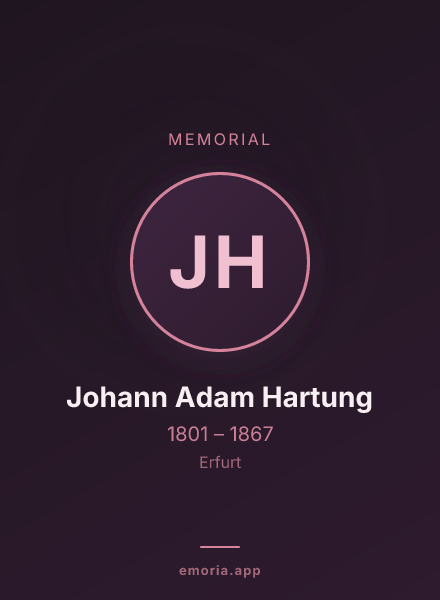 Memorial portrait of Johann Adam Hartung