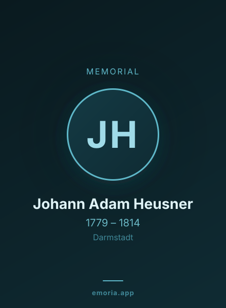 Memorial portrait of Johann Adam Heusner