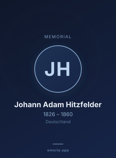 Memorial portrait of Johann Adam Hitzfelder