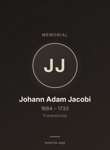 Memorial portrait of Johann Adam Jacobi
