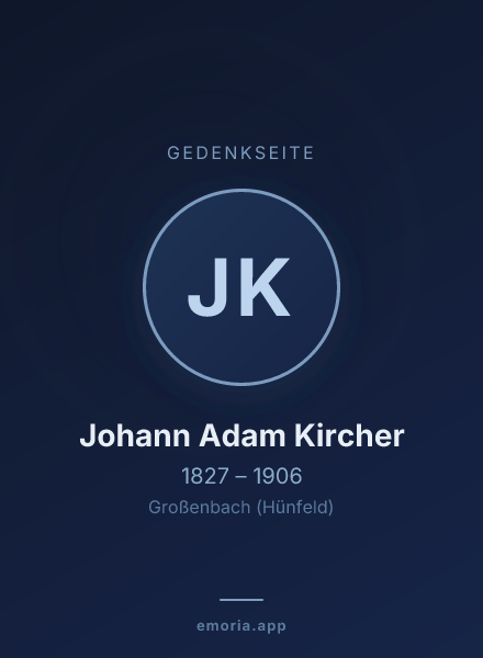 Gedenkportrait von Johann Adam Kircher