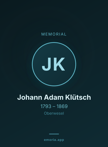 Memorial portrait of Johann Adam Klütsch