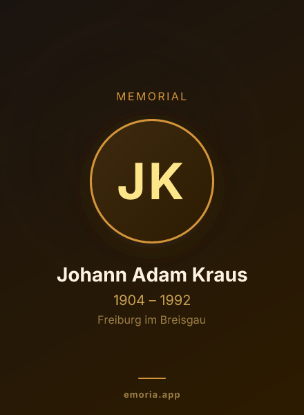 Memorial portrait of Johann Adam Kraus