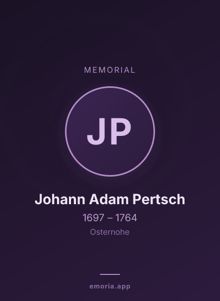 Memorial portrait of Johann Adam Pertsch