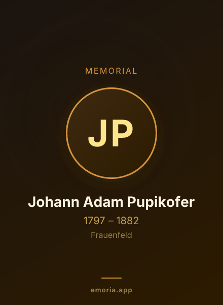 Memorial portrait of Johann Adam Pupikofer