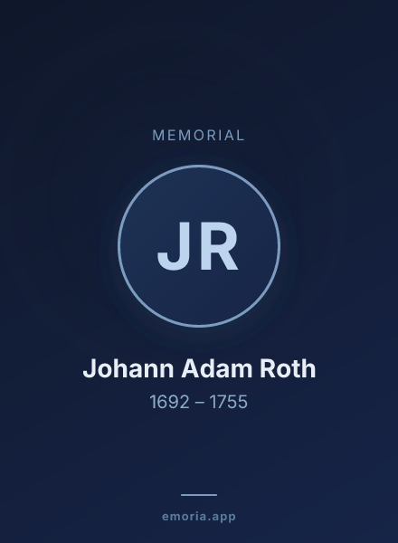 Memorial portrait of Johann Adam Roth