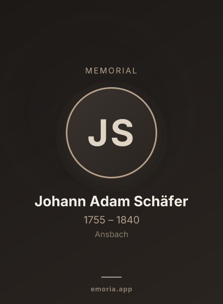 Memorial portrait of Johann Adam Schäfer