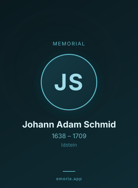 Memorial portrait of Johann Adam Schmid