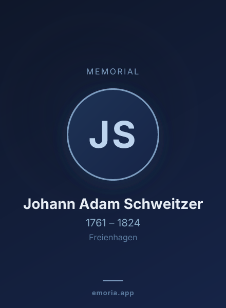 Memorial portrait of Johann Adam Schweitzer