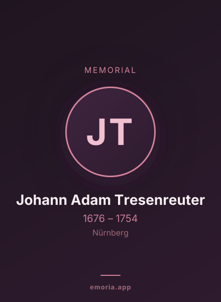 Memorial portrait of Johann Adam Tresenreuter
