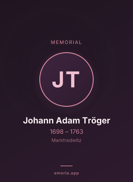 Memorial portrait of Johann Adam Tröger
