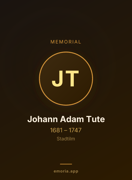 Memorial portrait of Johann Adam Tute