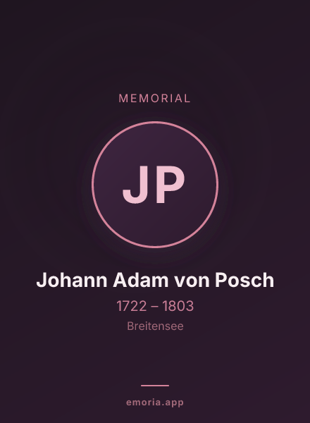 Memorial portrait of Johann Adam von Posch