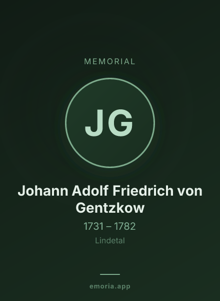 Memorial portrait of Johann Adolf Friedrich von Gentzkow