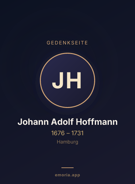 Gedenkportrait von Johann Adolf Hoffmann