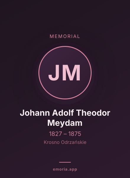 Memorial portrait of Johann Adolf Theodor Meydam