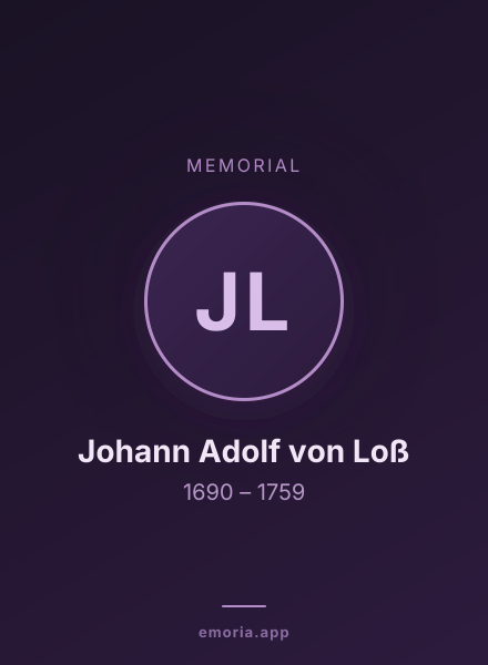 Memorial portrait of Johann Adolf von Loß