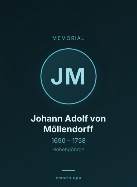 Memorial portrait of Johann Adolf von Möllendorff