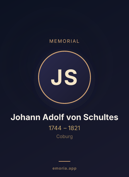 Memorial portrait of Johann Adolf von Schultes