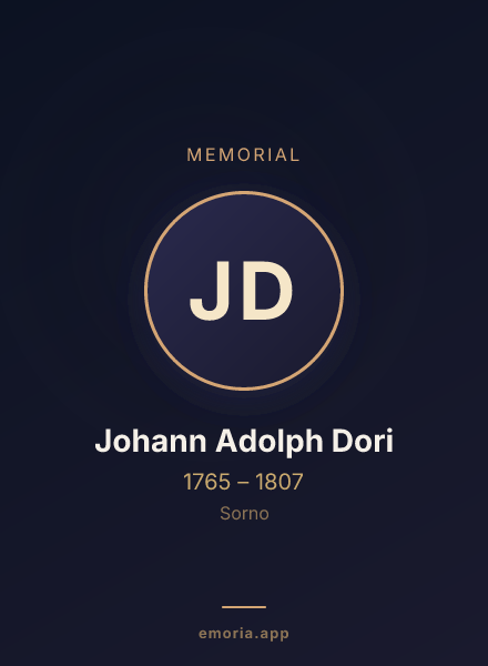 Memorial portrait of Johann Adolph Dori