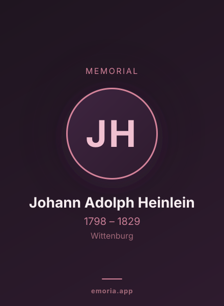 Memorial portrait of Johann Adolph Heinlein