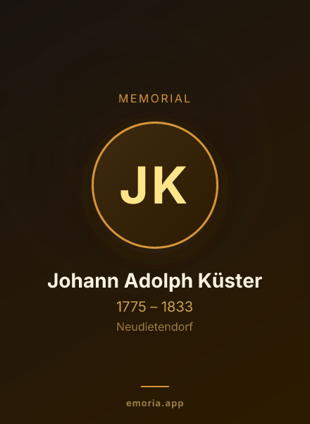 Memorial portrait of Johann Adolph Küster