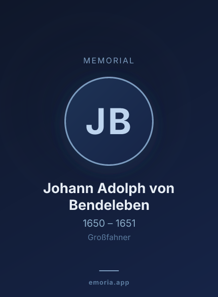 Memorial portrait of Johann Adolph von Bendeleben