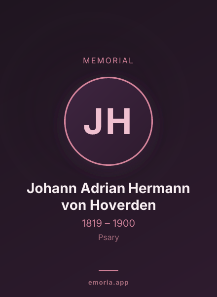 Memorial portrait of Johann Adrian Hermann von Hoverden