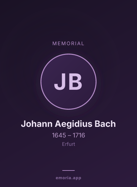 Memorial portrait of Johann Aegidius Bach