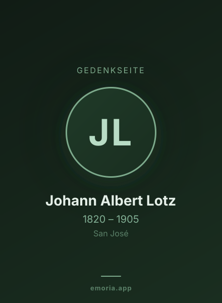 Gedenkportrait von Johann Albert Lotz