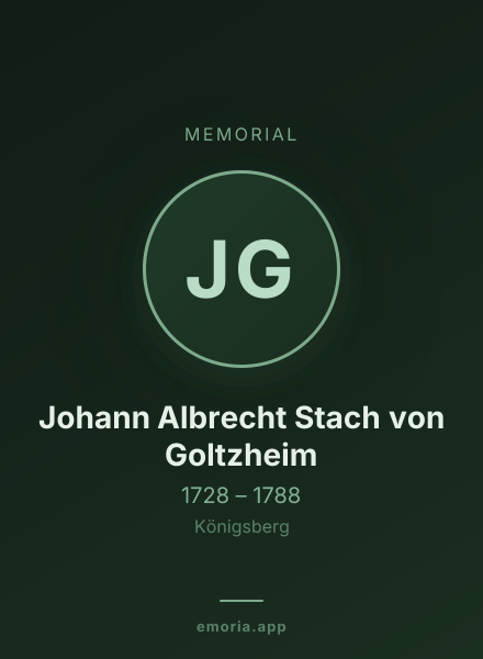 Memorial portrait of Johann Albrecht Stach von Goltzheim