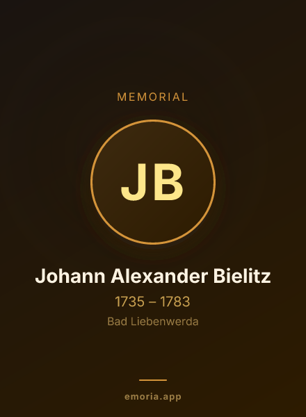 Memorial portrait of Johann Alexander Bielitz