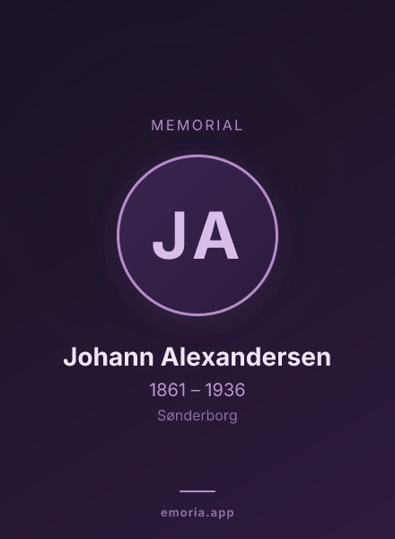 Memorial portrait of Johann Alexandersen