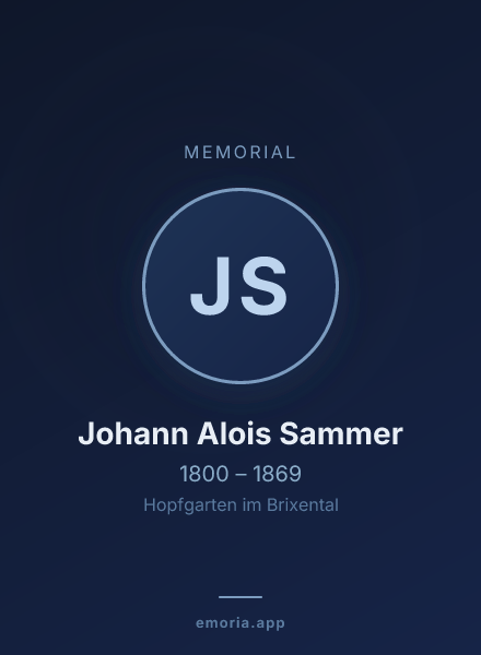 Memorial portrait of Johann Alois Sammer