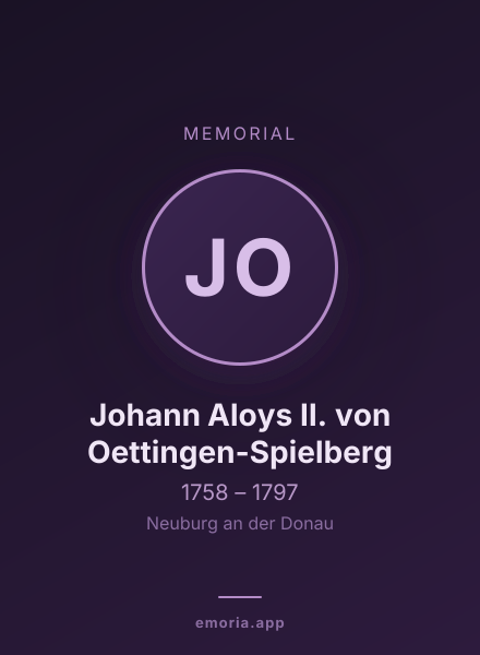 Memorial portrait of Johann Aloys II. von Oettingen-Spielberg