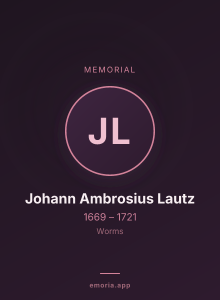 Memorial portrait of Johann Ambrosius Lautz